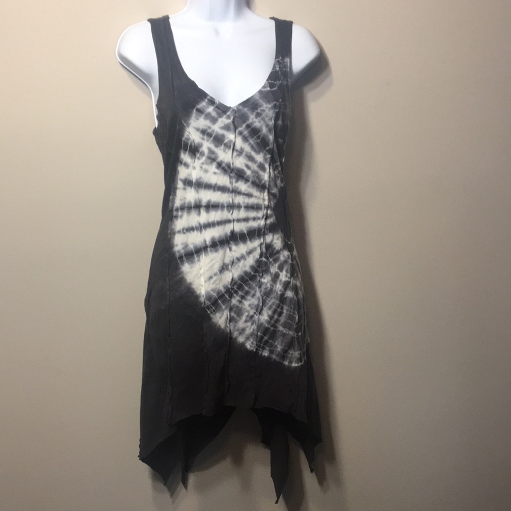 New. Swimsuit Cover-Up. Black & White. Tie-dye